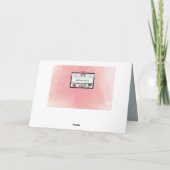 Roze Waterverf Floral Moederdag Kaart (Achterkant)