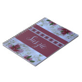 Roze Waterverf Floral Notitieboek (Linkerzijde)