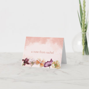 Roze Waterverf Floral op maat Kaart