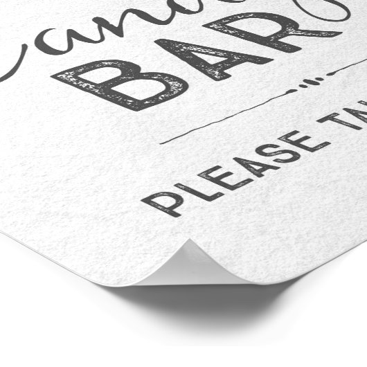 Roze Waterverf Floral Snoep Bar Weddenschap Poster (Hoek)