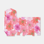 roze Waterverf Floral Wedding Bedankdoosjes (Uitgevouwen)