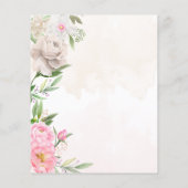 Roze Waterverf Floral Wedding Save the Date (Achterkant)