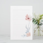 Roze Waterverf Florence Note Paper Briefpapier (Staand voorkant)