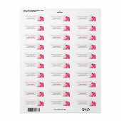 Roze Waterverf Flower Posy Return-adreslabel Etiket (Full Sheet)