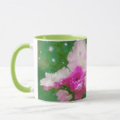 Roze Waterverf Flowers Art Mok Cup (Links)