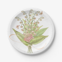 Roze Waterverf Flowers Paper Bord