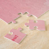 Roze Waterverf Frustratie Puzzle Legpuzzel (Zijkant)