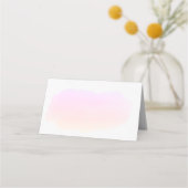 Roze waterverf gastnaamplaatskaart (Voorkant)