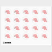 Roze Waterverf gezegend citaat Ronde Sticker (Vel)