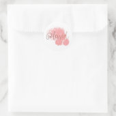 Roze Waterverf gezegend citaat Ronde Sticker (Tas)