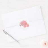 Roze Waterverf gezegend citaat Ronde Sticker (Envelop)