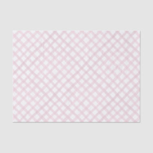 Roze Waterverf Gingham Meisje Baby shower Tissuepapier
