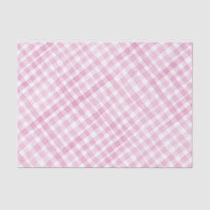 Roze Waterverf Gingham Party Tissue Paper Tissuepapier