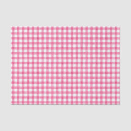 Roze Waterverf Gingham Weefpapier Tissuepapier