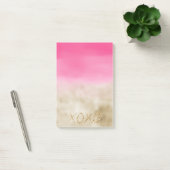 Roze Waterverf Glam Gold Tie Dye XOXO Glitter Post-it® Notes (Kantoor)
