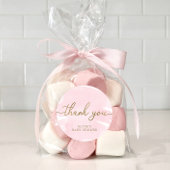 Roze Waterverf Gold Baby shower Favor Sticker