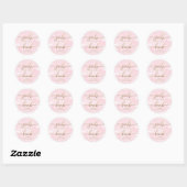 Roze Waterverf Gold Bath Bomb Favor Sticker (Vel)