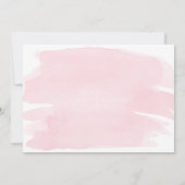 Roze Waterverf Gold Farewell Kaart (Achterkant)