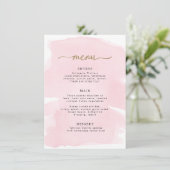 Roze Waterverf Gold Menu (Staand voorkant)