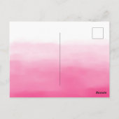 Roze Waterverf gouden luipaard Briefkaart (Achterkant)