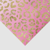 Roze Waterverf gouden luipaard Tissuepapier (Detail)