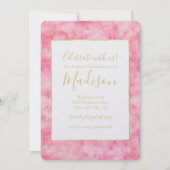 Roze Waterverf Hallo Kaart (Voorkant)