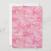 Roze Waterverf Hallo Kaart (Achterkant)