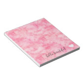 Roze Waterverf Hallo Notitieblok (Schuin)