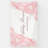 Roze Waterverf handgemaakte juwelen oorscherm Spandoek (Verticaal)