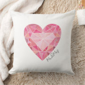Roze Waterverf Hart Gem Glam Diamond MR&MRS Chic Kussen (Deken)