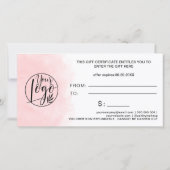 roze waterverf hart logo cadeaubon (Achterkant)