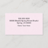 Roze Waterverf Hart Zakelijke Loyaliteit Kaart (Achterkant)