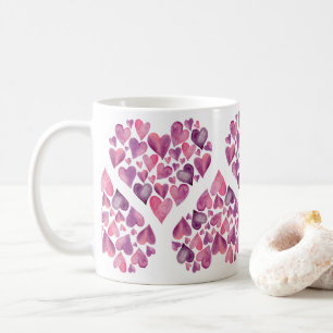 Roze Waterverf Hartelijk dank voor de dag van de V Koffiemok
