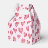 Roze Waterverf hartpatroon Bedankdoosjes (Achterkant)