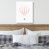 roze Waterverf heteluchtballon Canvas Afdruk (Insitu (Slaapkamer))