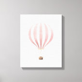 roze Waterverf heteluchtballon Canvas Afdruk (Voorkant)