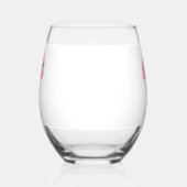 Roze Waterverf Hydrangeas Chinoiserie Custom Wijnglas Zonder Voet (Links)