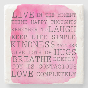 Roze Waterverf Inspirerend offertes Stenen Onderzetter