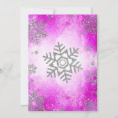 Roze Waterverf kerstBaby shower uitnodiging (Achterkant)