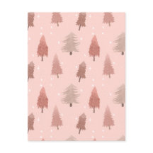 Roze waterverf kerstboom illustratie