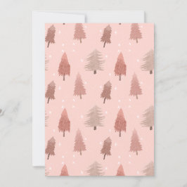 Roze waterverf kerstboom illustratie feestdagenkaart