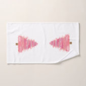 Roze Waterverf kerstboom Tea Dish Handdoek (Handdoek)
