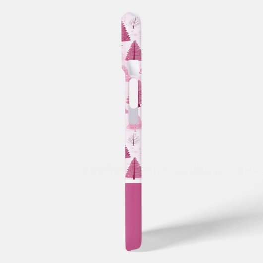 Roze Waterverf kerstboompatroon Case-Mate iPhone Case (Achterkant / Links)