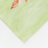 Roze Waterverf Kleine Koe Fleece Deken (Hoek)