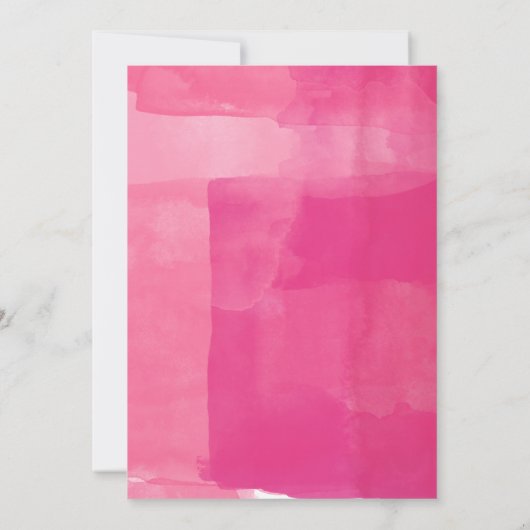 Roze Waterverf Kusjes Sweet Sixteen Kaart (Achterkant)