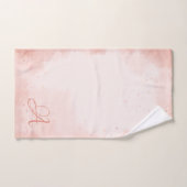 Roze Waterverf Land Florence Monogram Bad Handdoek (Handdoek)