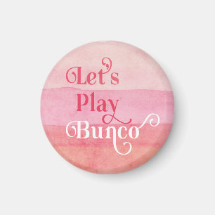 Roze Waterverf Laten we Bunco Player afspelen Magneet