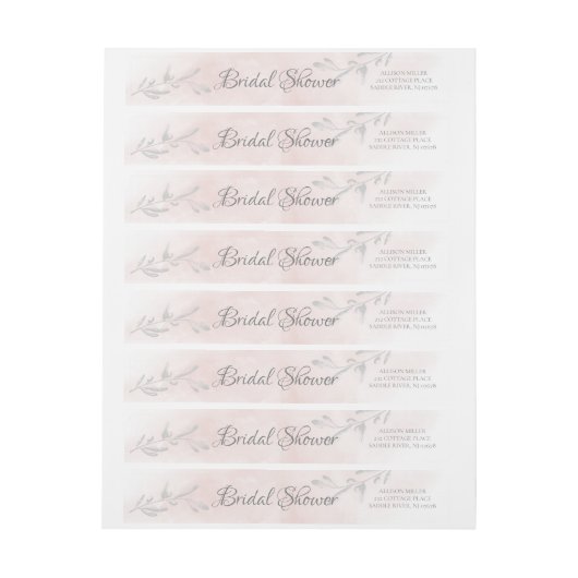 Roze Waterverf Leksel Floral Vrijgezellenfeest lab (Vel)