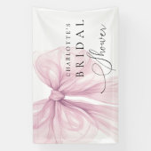 Roze Waterverf Lint Bruidsdouche Spandoek (Verticaal)