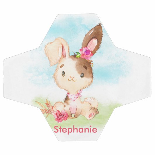 Roze Waterverf Little Bunny Voetbal (Enkel)